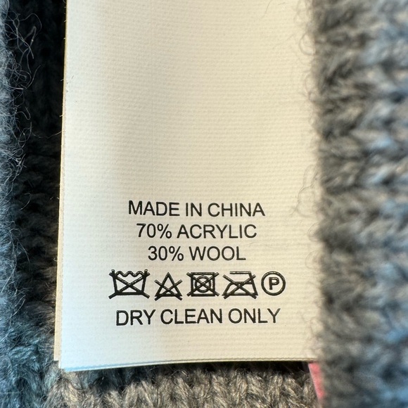 NWT Kate Spade Texture Stripe Belted Ruana Gray - Picture 5 of 8